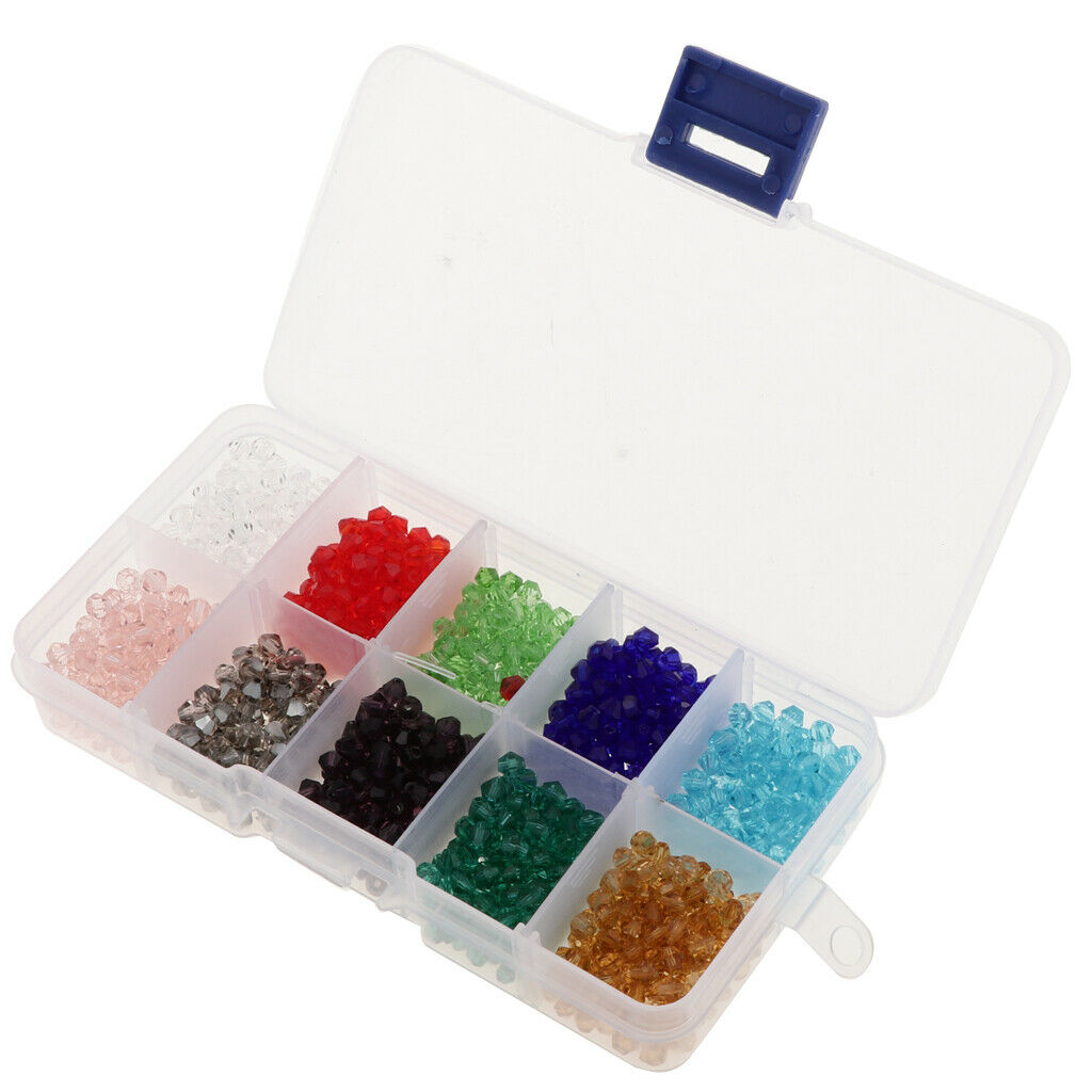 1000pcs Mixed Colors 4mm Crystal Glass Rondelle