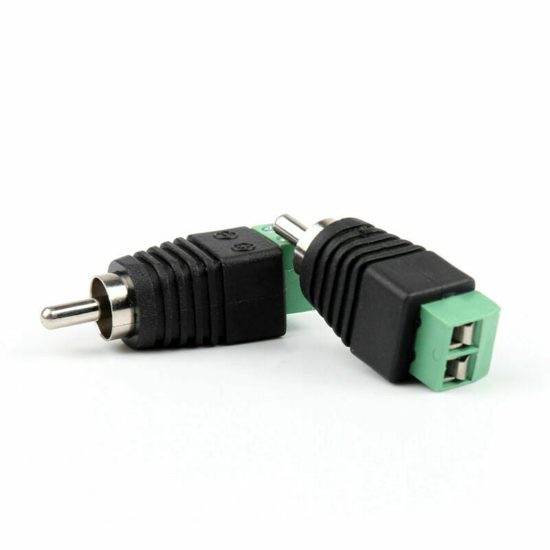50 x Dc Power To RCA Male Adapter Connector For CCTV Cameras Connector  AT2