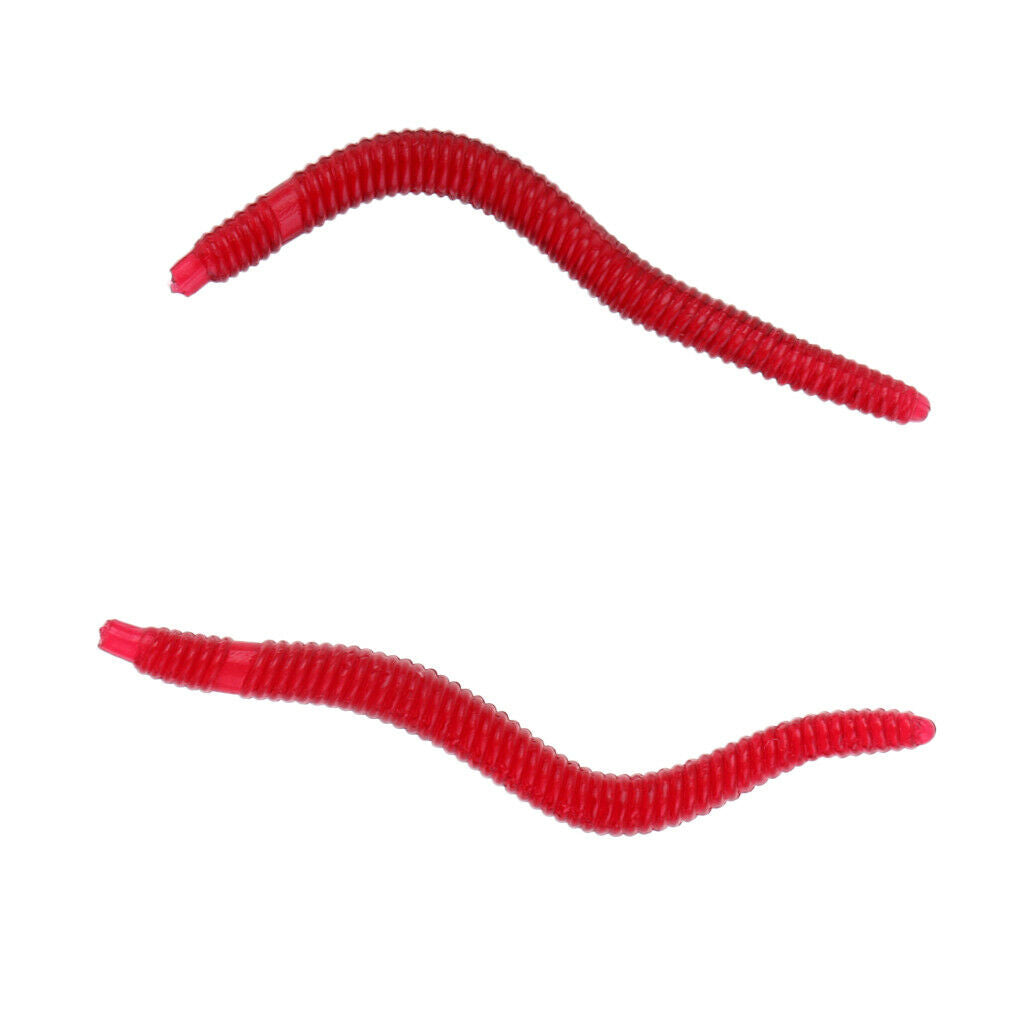 100pcs   Soft Earthworm Earth Worm Silicone Fishing Baits Lures Tackle