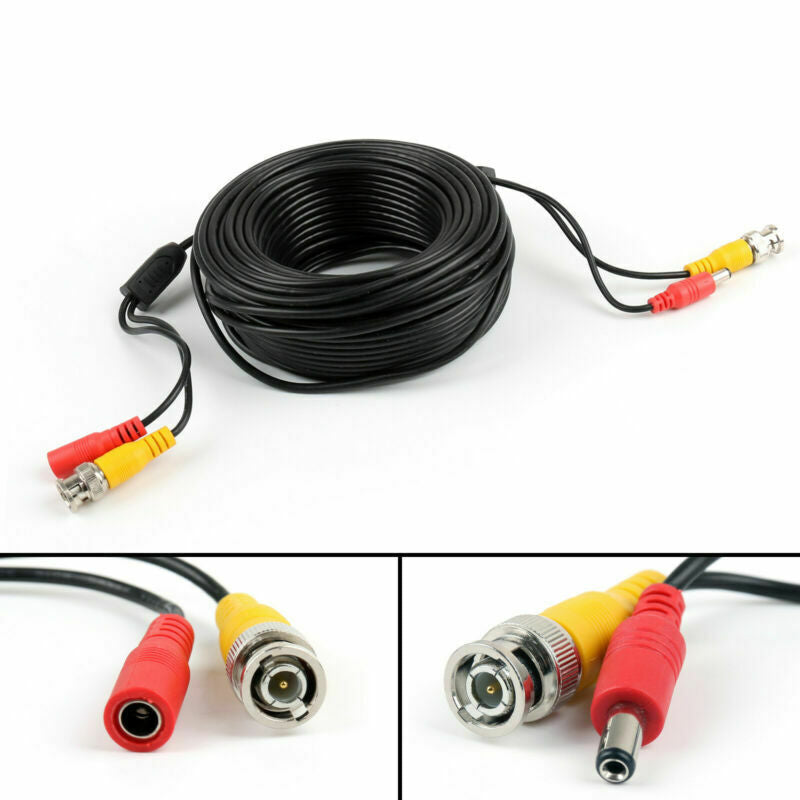 1X 10M 2 in 1 Audio Video Surveillance Cable Security Camera DC BNC RCA Wire