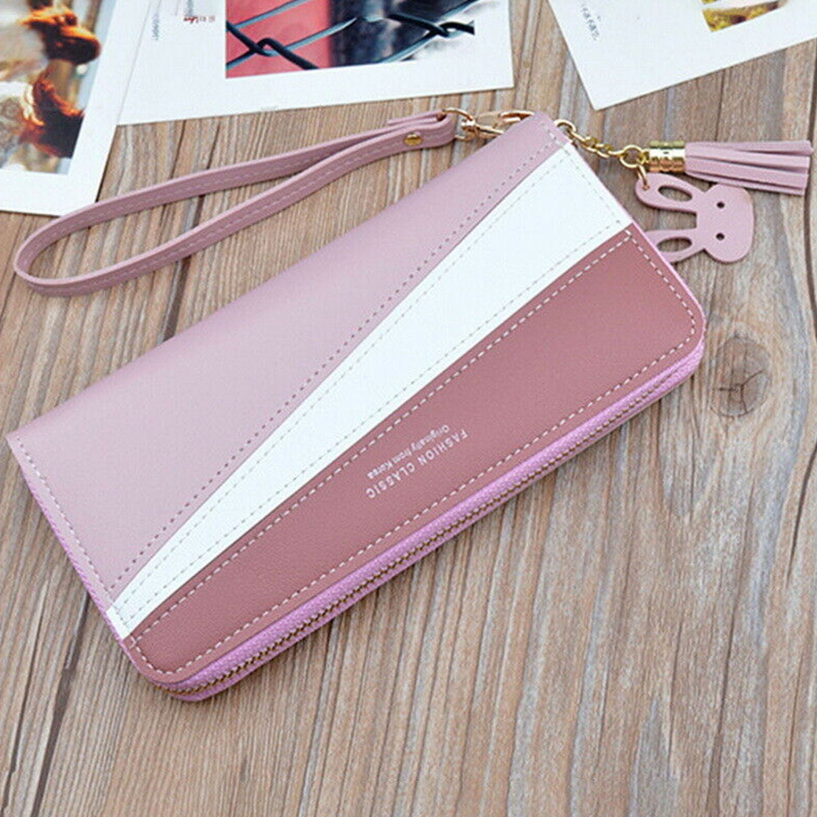 Women Ladies PU Wallet Long Zip Purse Card Phone Holder Case Clutch Handbag