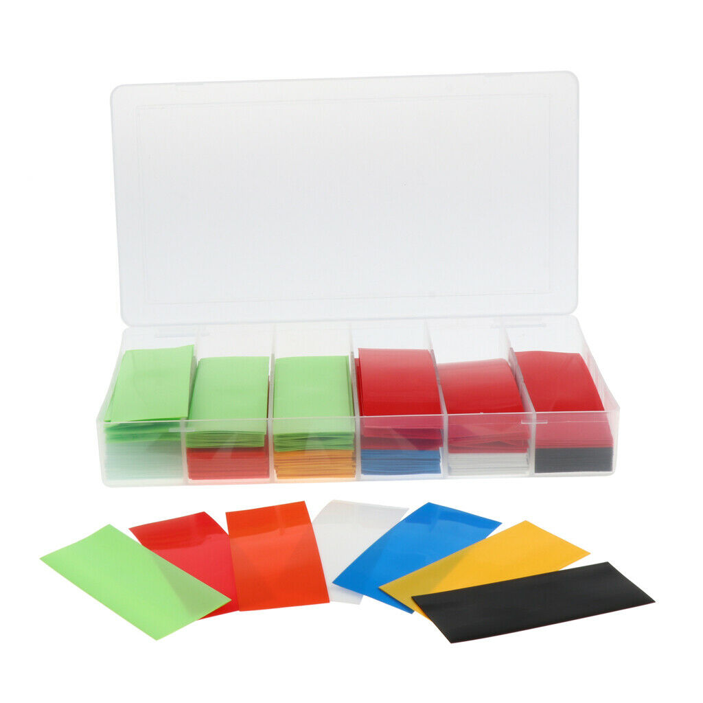 280pcs Flat PVC Heat Shrink Film Tubing Tube Wrap For 18650 18500 Battery