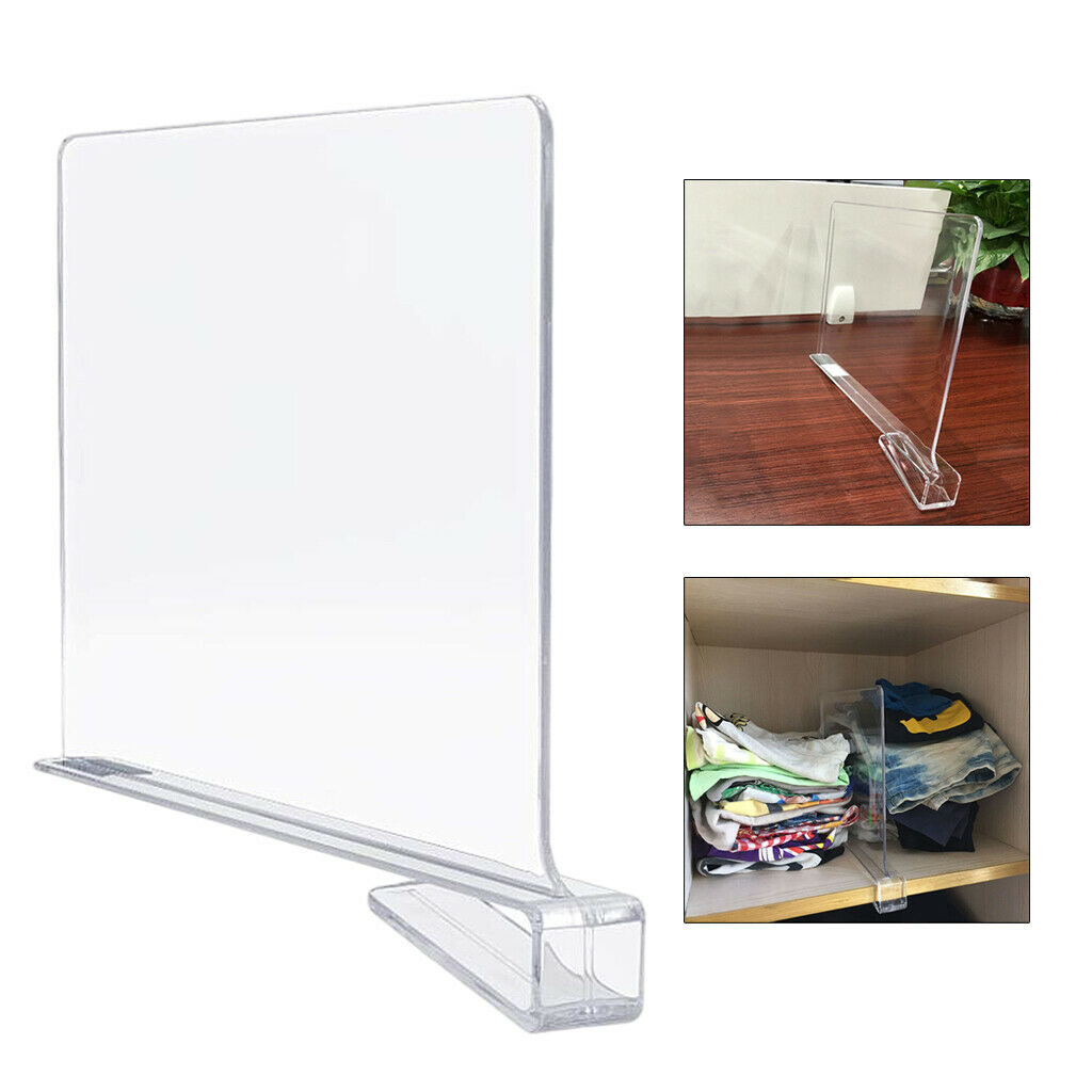 Multifunction Clear Acrylic Shelf Dividers for Organization Kitchen Office