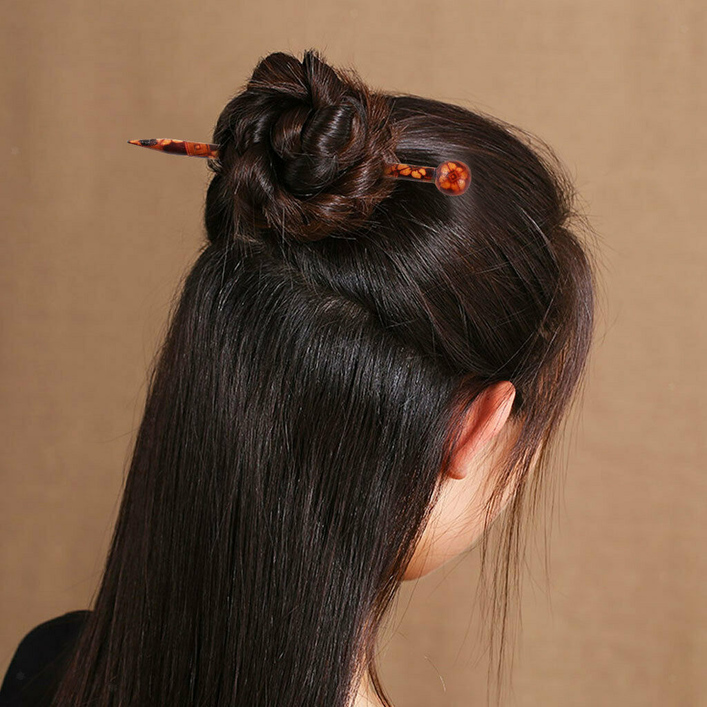 16 Wooden Hair Sticks Straight Hair Chopsticks Hairpin for Women Ladies 13cm