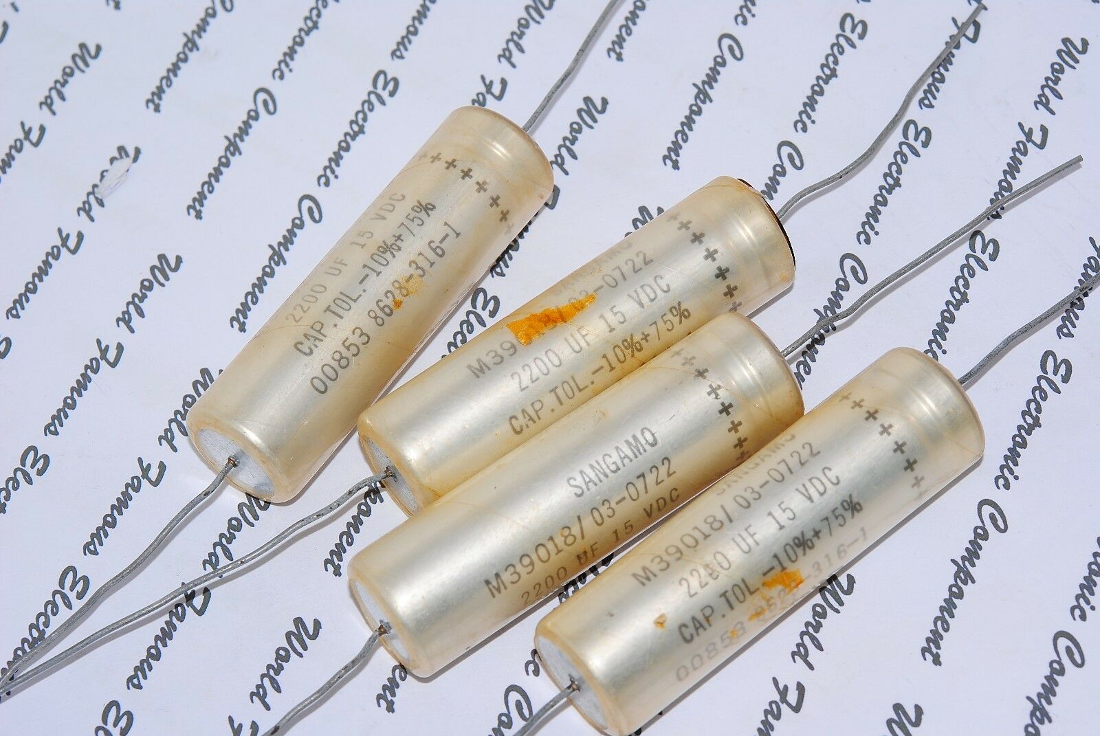 1pcs - SANGAMO 2200uF (2200µF) MIL Axail Capacitor - M39018/03-0722