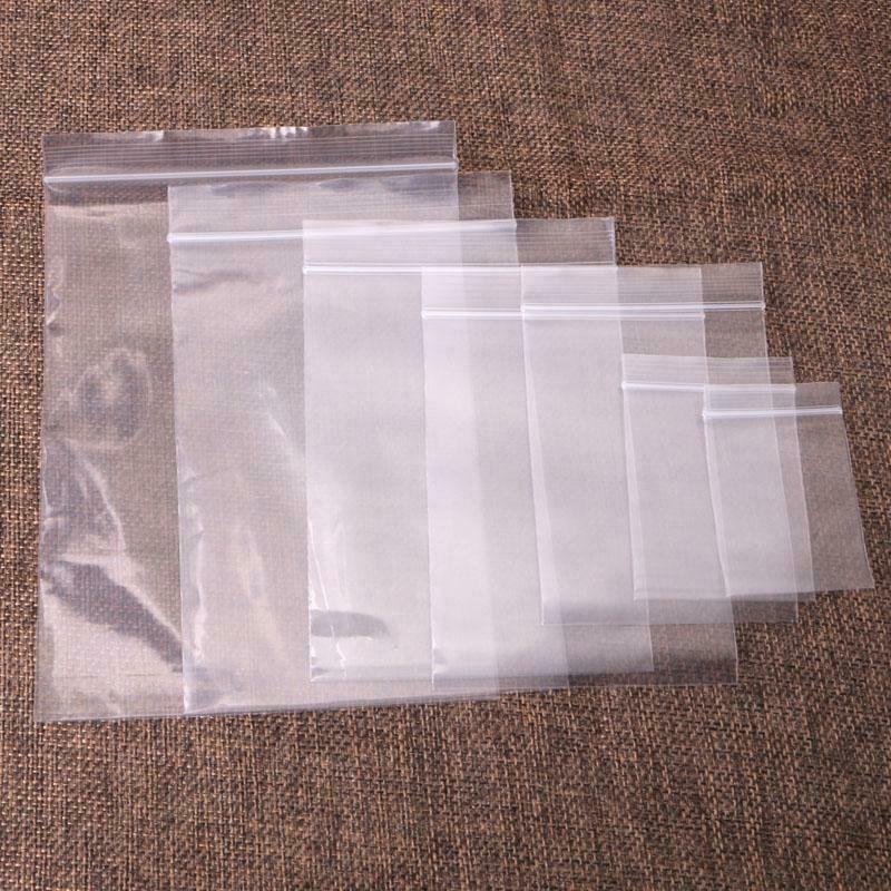100X Clear Grip Self Press Seal Resealable Zip Lock Plastic Jewelry Bags 8 Sizes