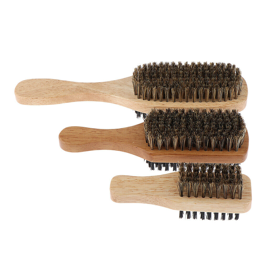 3Pcs Mustache Brush Professional Hairdressing Comb Brush Men Care