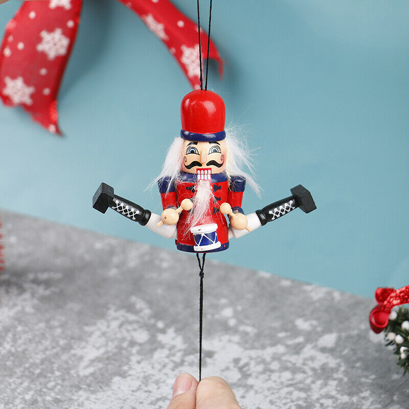 1Pc 13CM Nutcracker Puppet Soldier Christmas Decoration Pendant Home OrnamenBDA
