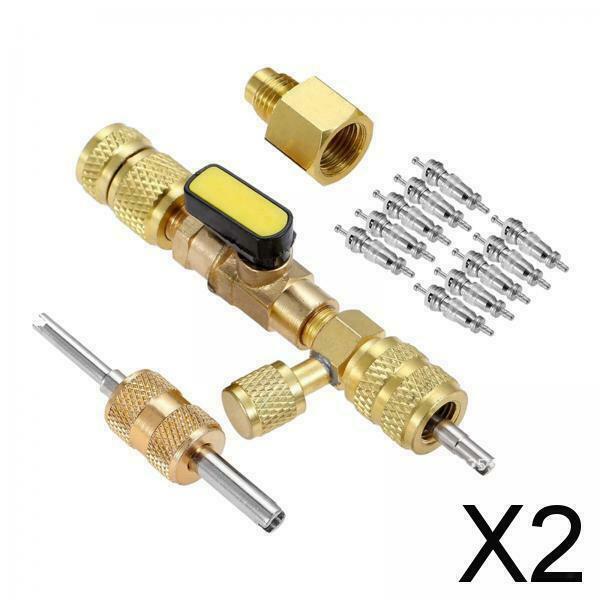 2X HVAC Valve Core Remover 1/4" and 5/16" Port Installer Removal Tool R404A