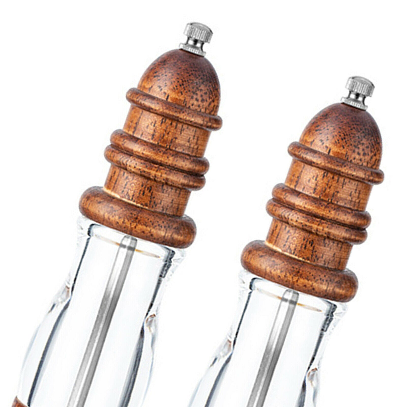Wooden Salt and Pepper Grinder Refillable Pepper Shaker Chili Sesame Kitchen