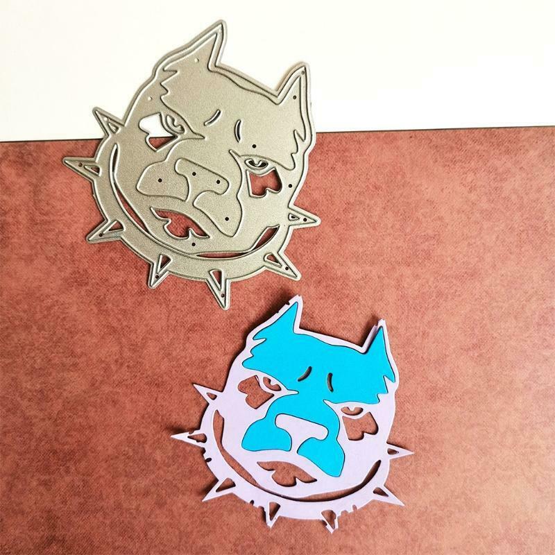 Collar Dog Head Carbon Steel Cutting Dies DIY Scrapbooking Photo Album Embossing