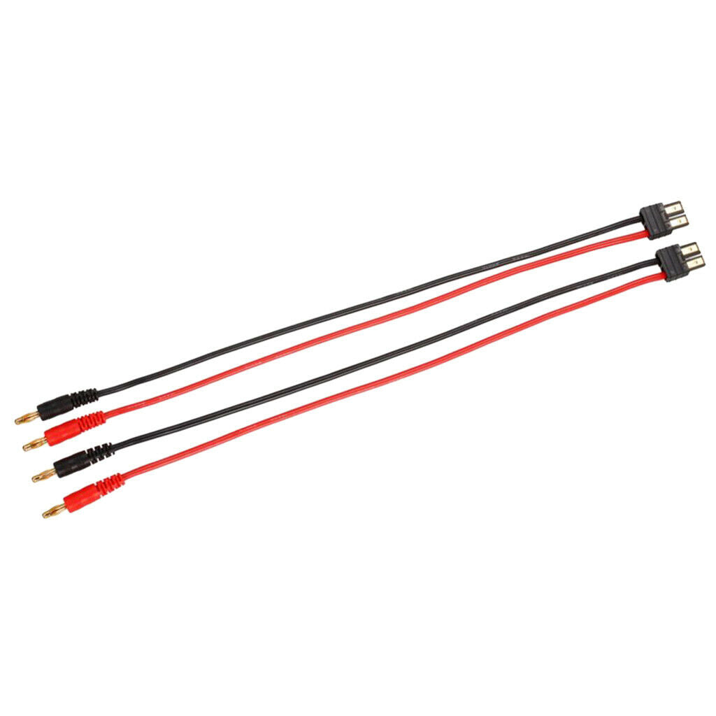 2 Pcs Male   to 4.0 Male Banana Plug Charging Cable for  Rc Car
