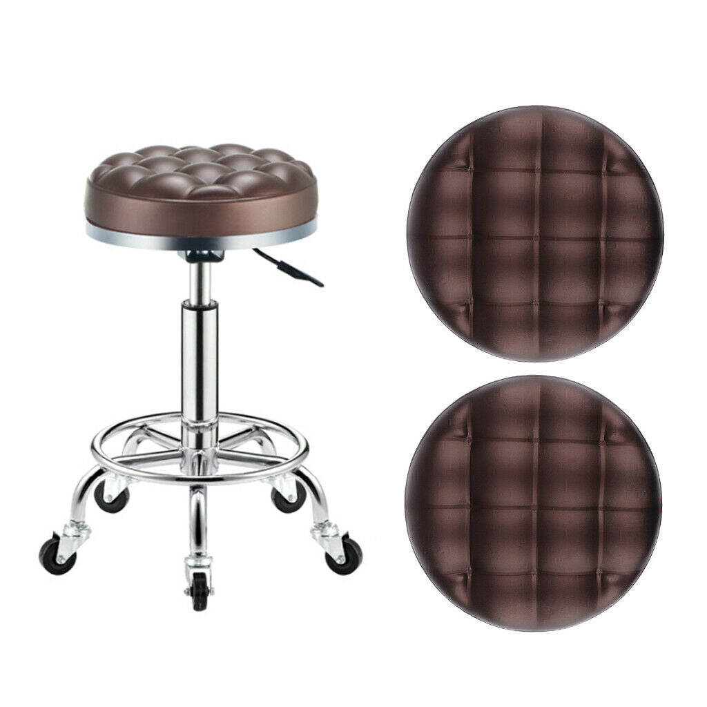 2pcs Soft Removable Bar Stool Replacement Cushion Standard Chair Seat Brown