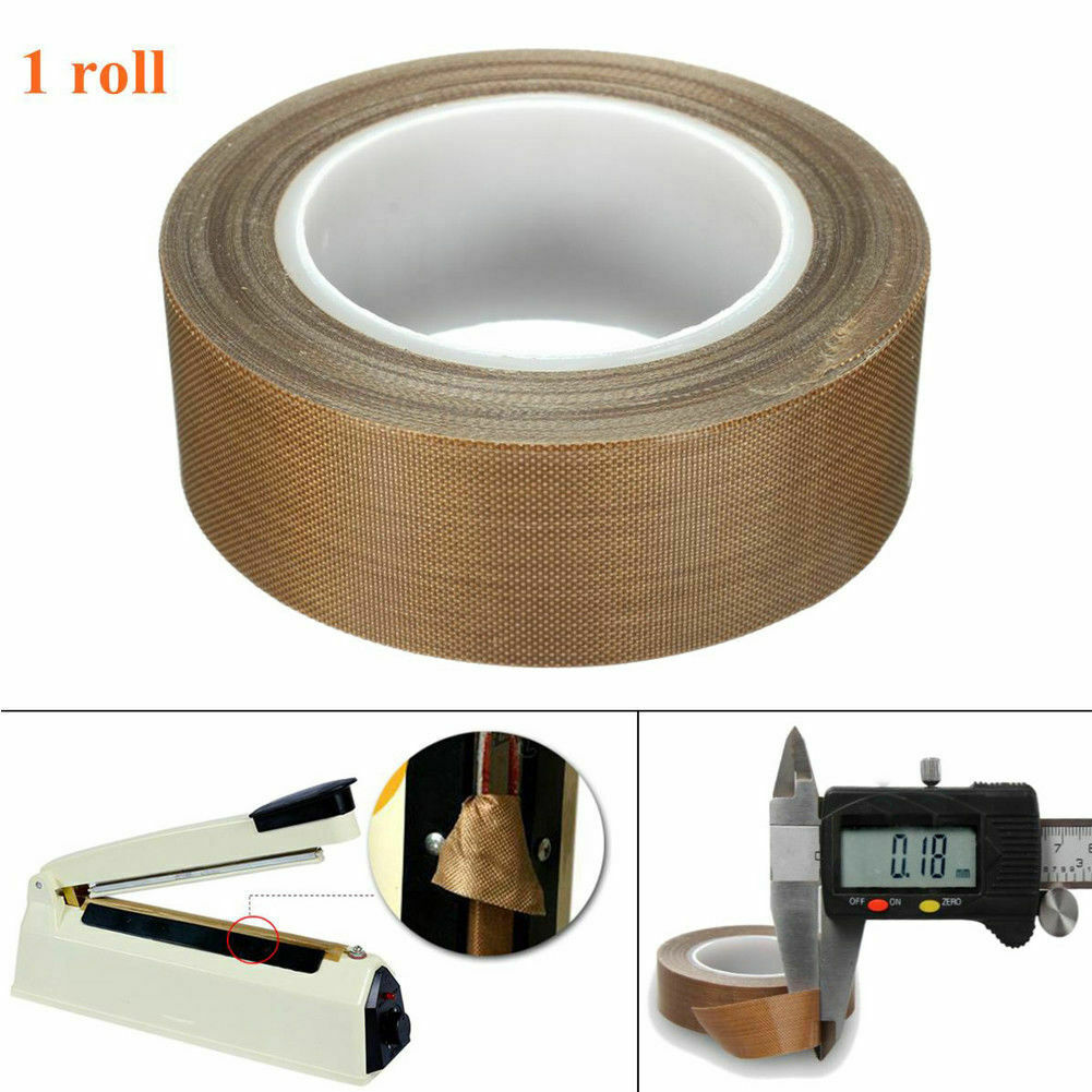 1 PCS PTFE  Heat Resistant Insulation Silicone Adhesive Tape Length 10m