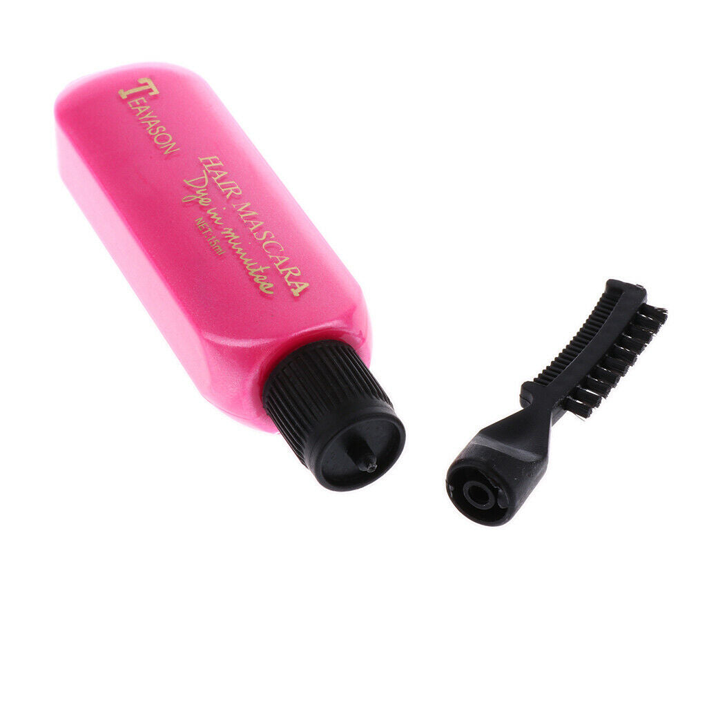 4 Colors Disposable Hair Color Chalk Dye Tint Highlight Streak Mascara Brush