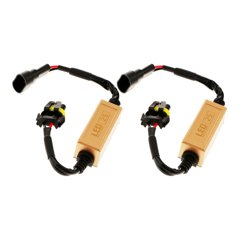 2pcs 9006 LED Headlight Error Free Anti Flicker Resistor Canceller Decoder