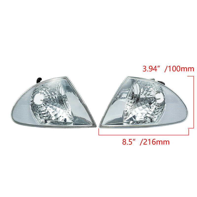 Fit BMW 3 Series E46 Sedan 1999-01 Left&Right Side Turn Signal Corner Light Lamp