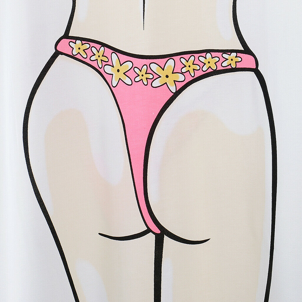 2 Pieces Funny Bikini Printed Tshirt Coverup for Woman, Beach Dress Swimsuit