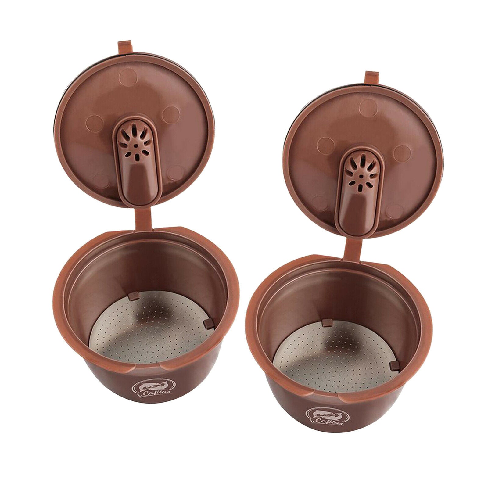 2pcs Household Refillable Coffee Capsule Pod Reusable Filter Pod Durable