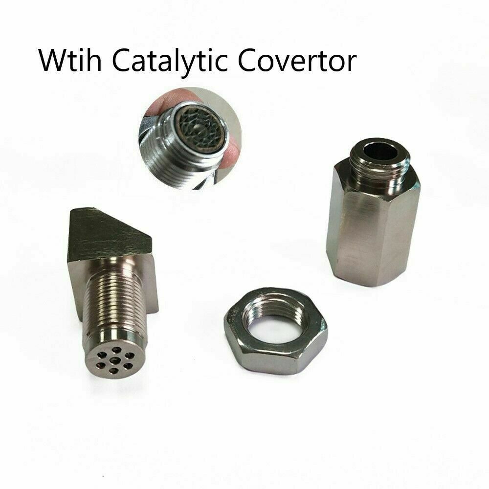 45 Degree 02 Bung Catalytic Converter O2 Oxygen Sensor Angled Extender Spacer