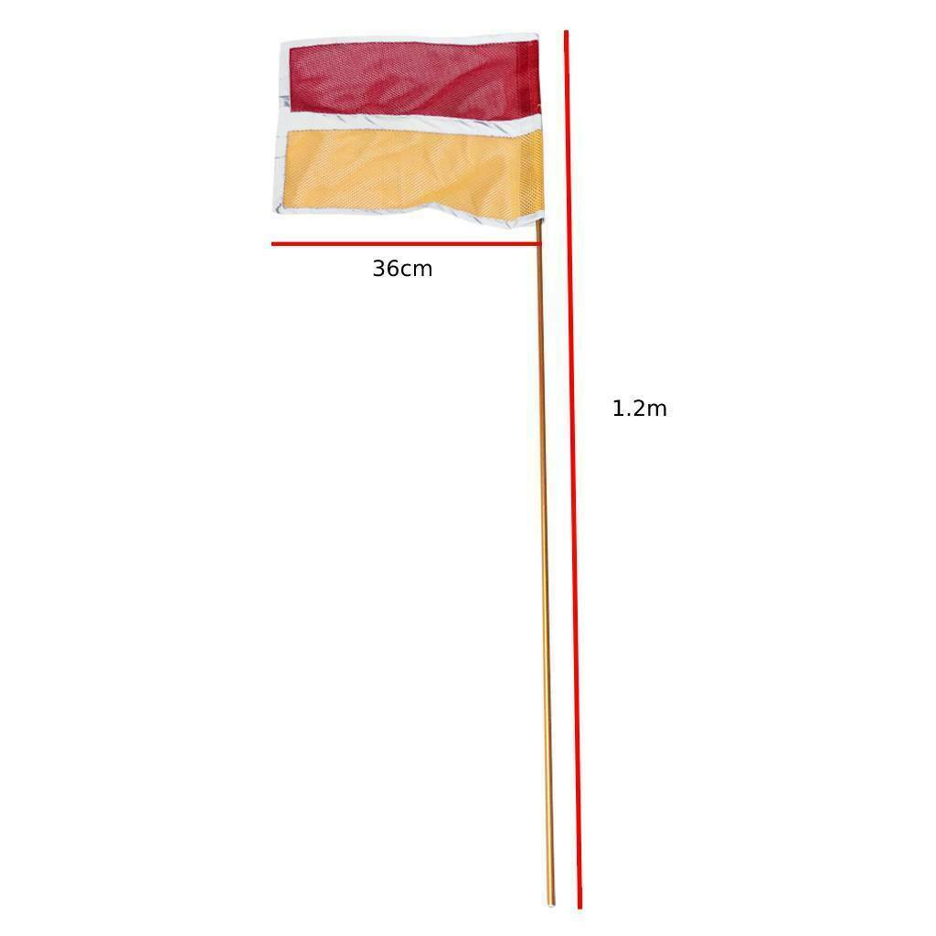 36 x 36 cm Reflective Bike Bicycle Motorcycle Safety Flag 1.2M Pole