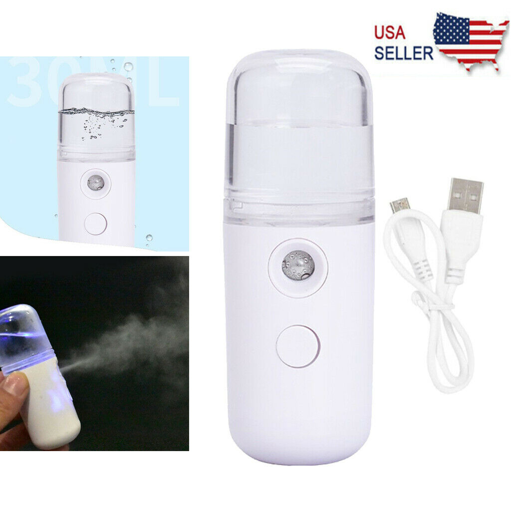 Mini Nano Facial Handy Cool Mist Spray Machine Face Hydration Sprayer White