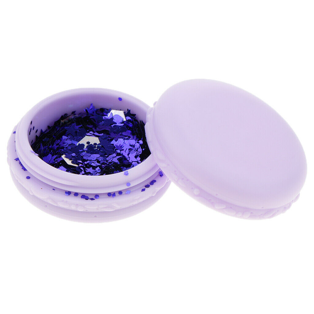 2x Chunky Cosmetic Glitter Shimmer Holographic Body Glitter Powder Sequins Blue