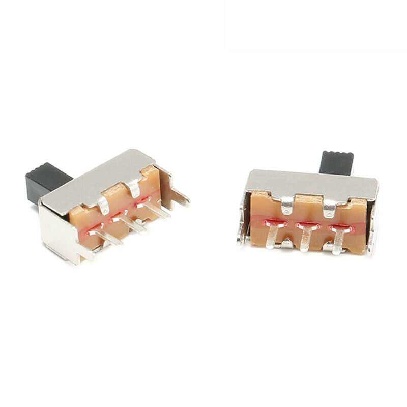 20pcs SS-12F44(1P2T)G5 Slide/Toggle switches 3 feet 2 gears Handle 5mm