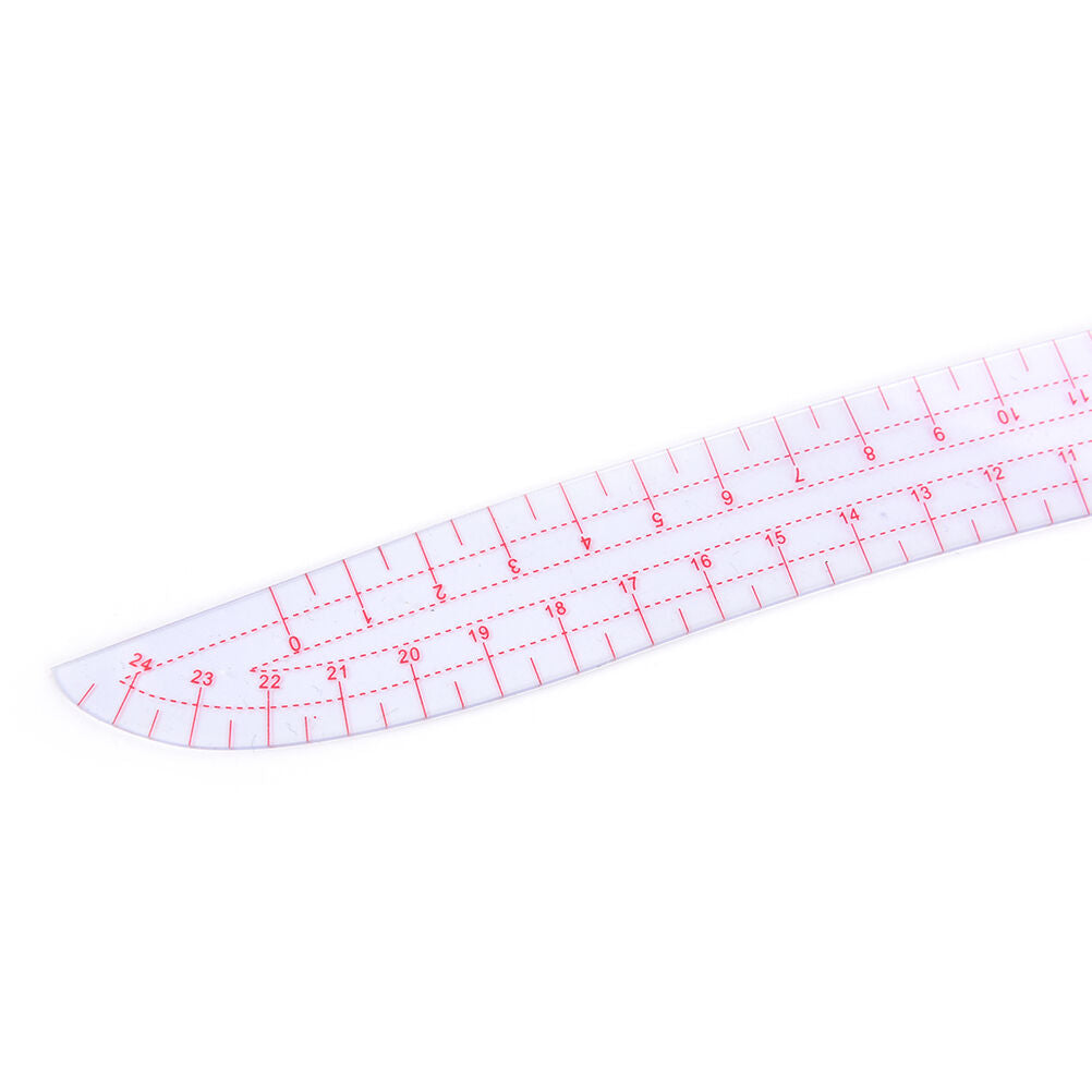 11.8" Long Comma Shaped Plastic Transparent French Curve Ruler Spl .l8
