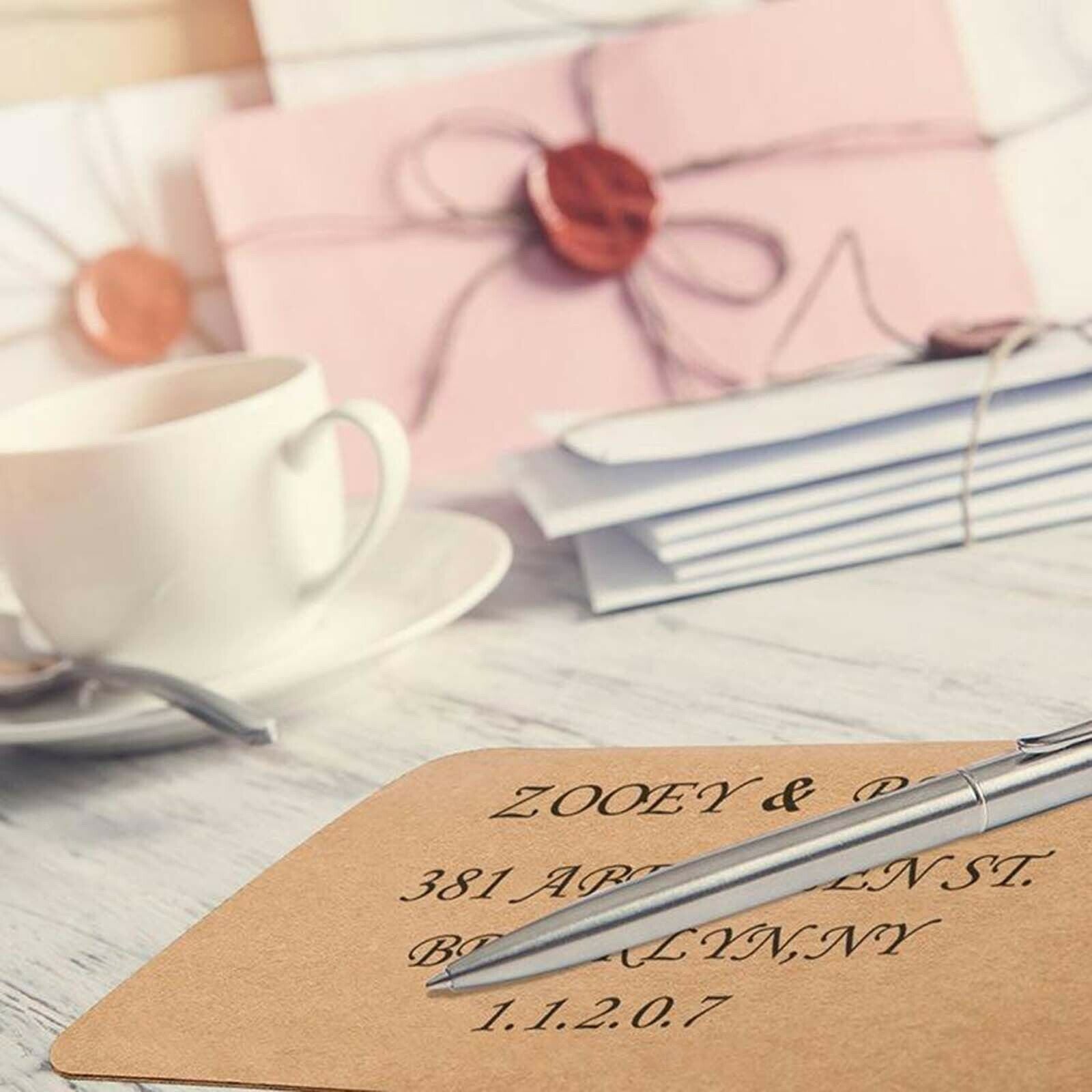 4pcs Envelope Address Guide Stencils Lettering Straight Template