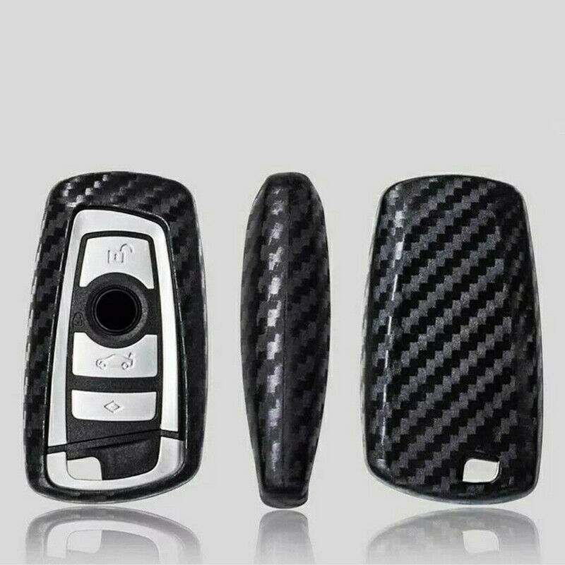 For BMW F10 F20 F30 Carbon Fiber Key Cover Case Pouch Protector Decorative