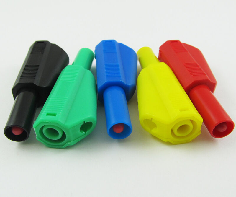 5pcs High Quality Full Seal Insulated Stackable 4mm Banana Plug Female 5 Colors