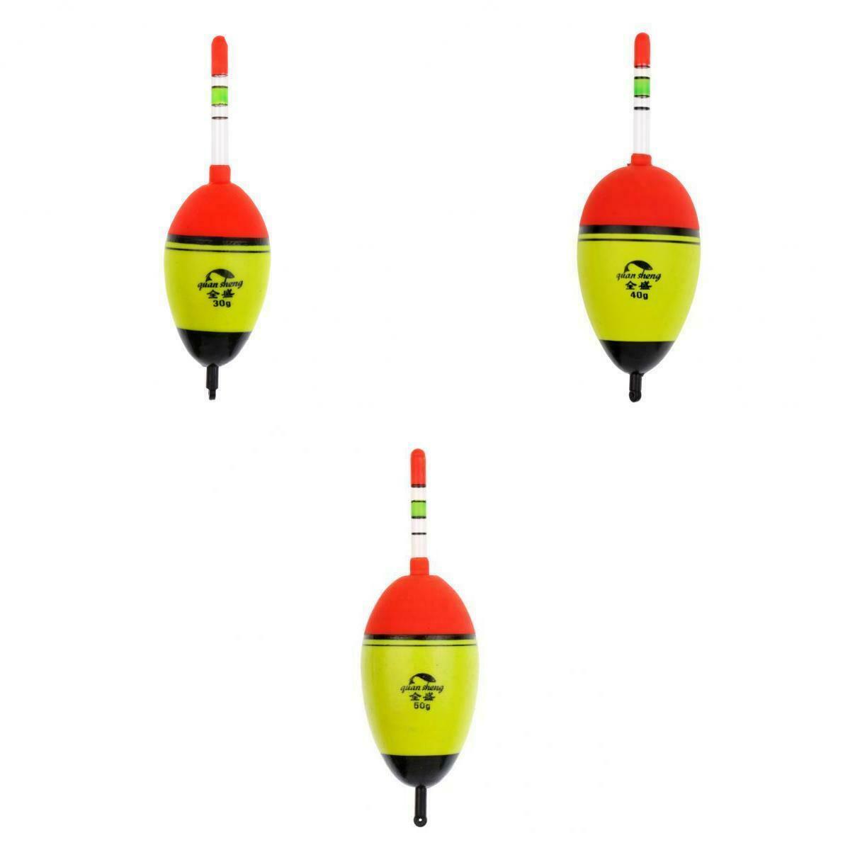 3Pcs Sea Fishing Floats Buoy Bobber Luminous Light Stick Float 30g 40g 50g