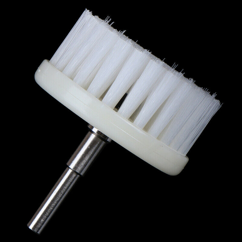 60mm White Soft Drill Powered Brush Head For Cleaning Car Carpet Bath Fab.l8