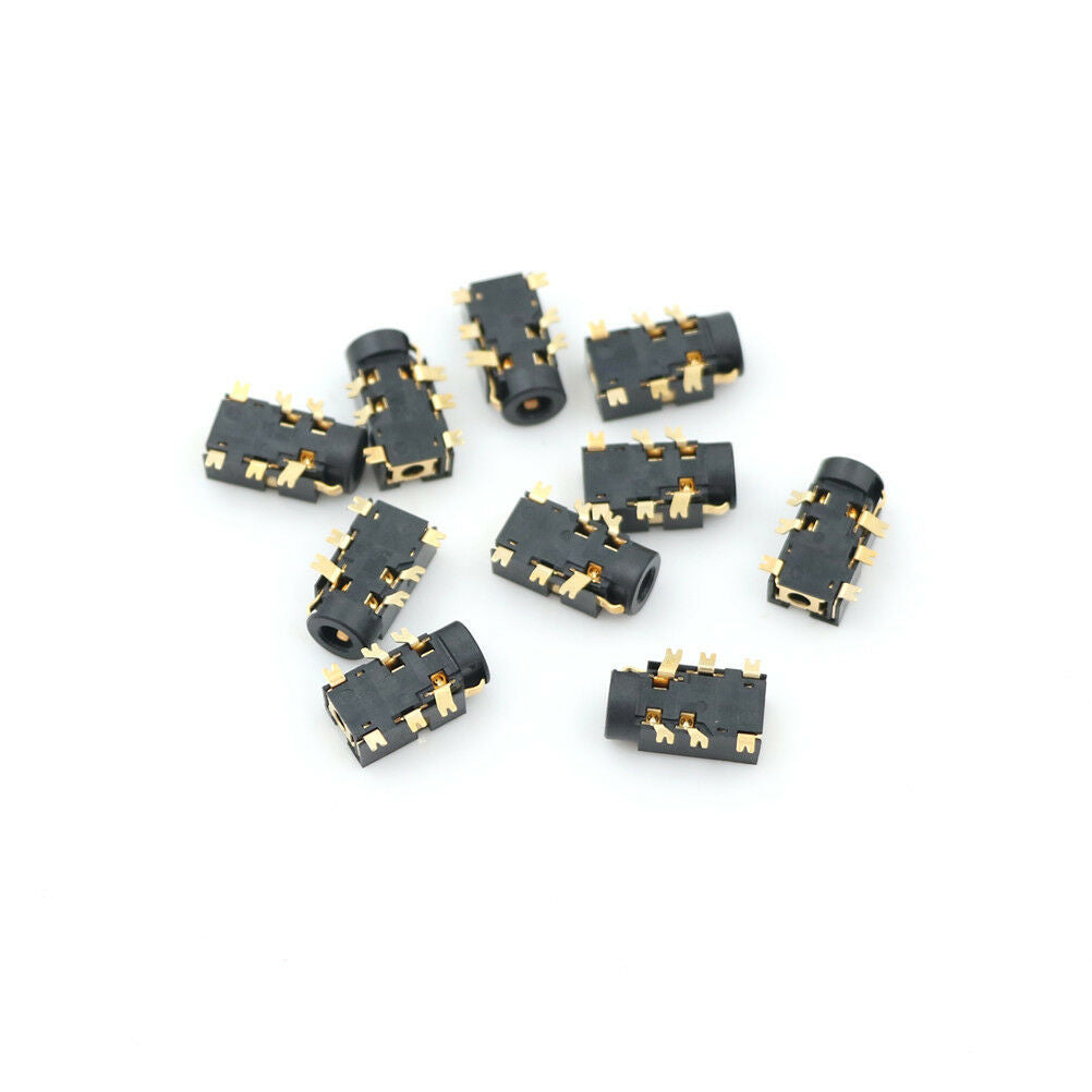 10PCS 2.5mm Female Audio Connector 6 Pin SMT Stereo Phone Jack PCB PJ J gmJ Xz
