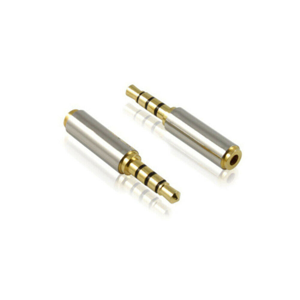 2.5mm to 3.5mm Aux Audio Adapter Converter Male to Female Jack For Headphone