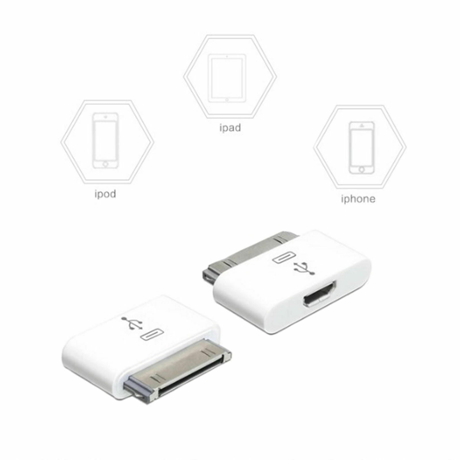 Micro USB 2.0 Female to 30Pin Charger Adapter For iPhone4/4S / iPad 1 2/3 / iPod