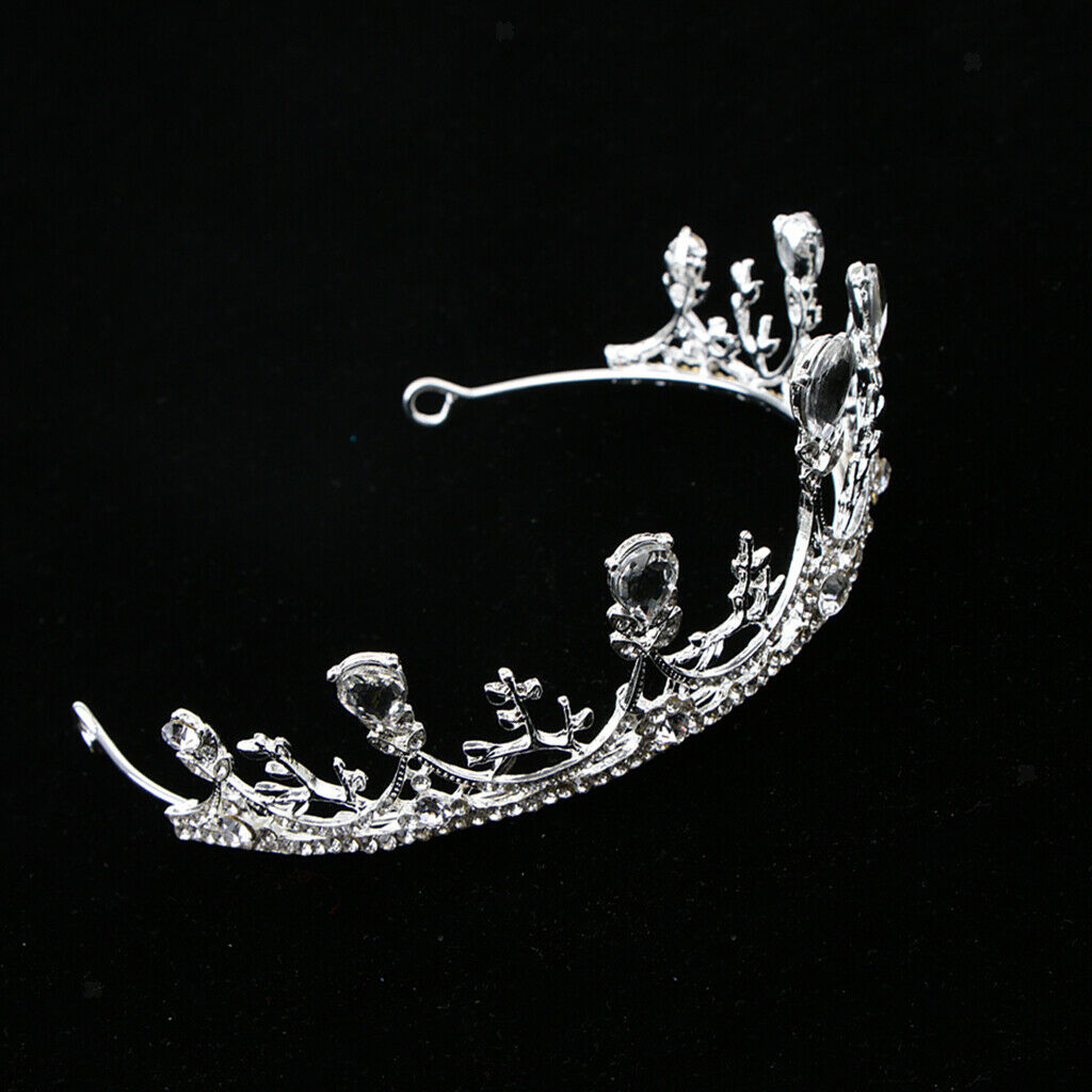Bridal Crystal Rhinestone Leaves Tiara Crowns Hairband Wedding Hair Decor