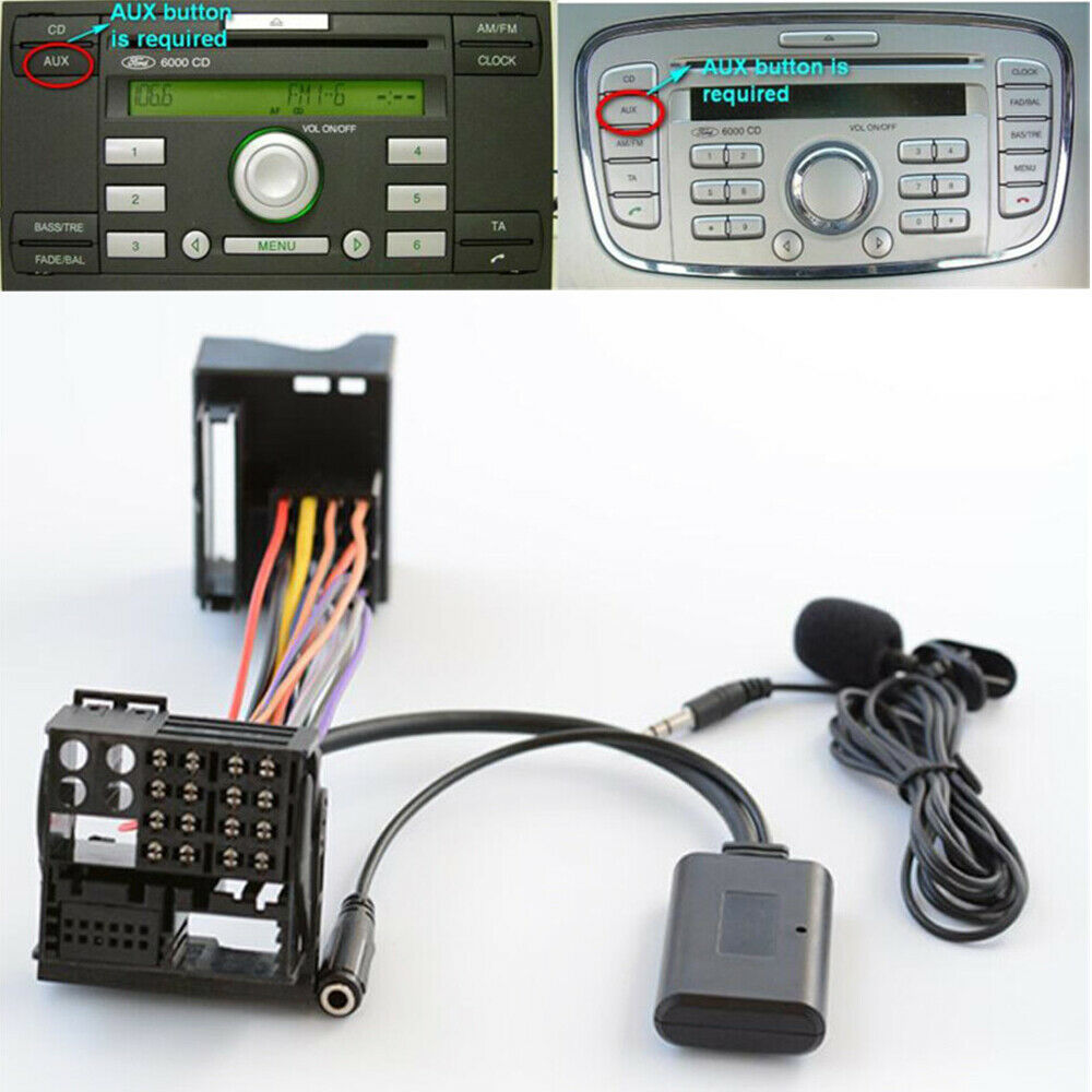 Bluetooth Handsfree Harness Adapter For  Ford 5000 CD 6000 CD 6006 CDC CDX-F214