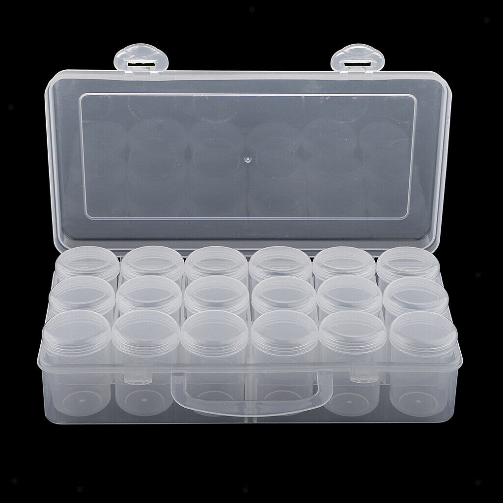 18x packaged transparent plastic storage containers for packaging