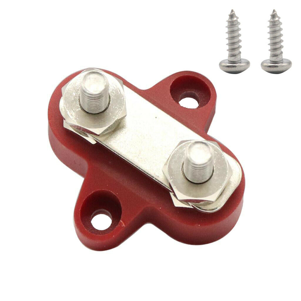 2 Pieces 48VDC Bus Bar Boat Electrical Dual Type M6 Terminal Stud Bus Bar