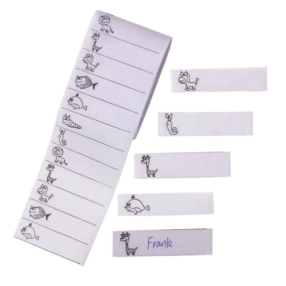 100pcs Washable Iron on Name Colthing Labels School Garment Fabric Tags M.l8