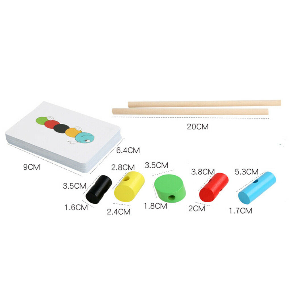 Wooden Educational Toddler Toys for 3 4 5 Year Old Boys Girls Preschool Color