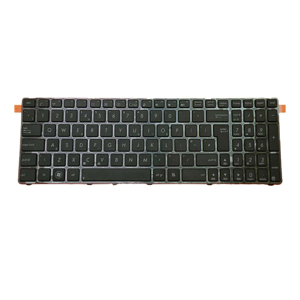 For ASUS N53 N53T Standard UK English Layout Keyboard Black With Frame