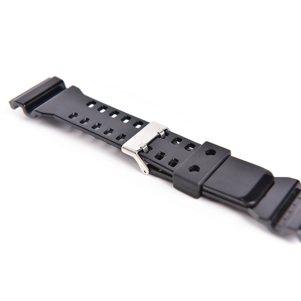 16mm Rubber Watchbands Men Black Sport Diving Silicone Watch Strap For g-.l8