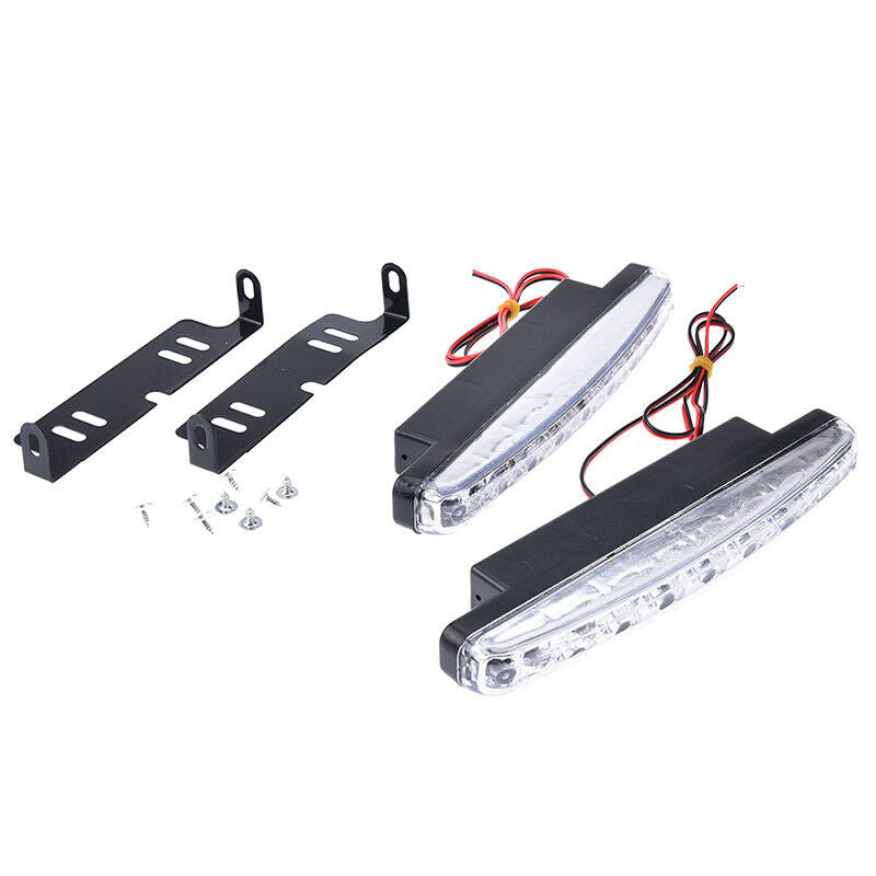 2pcs 8led daytime running light car drl the fog driving daylight head drl lam Tt
