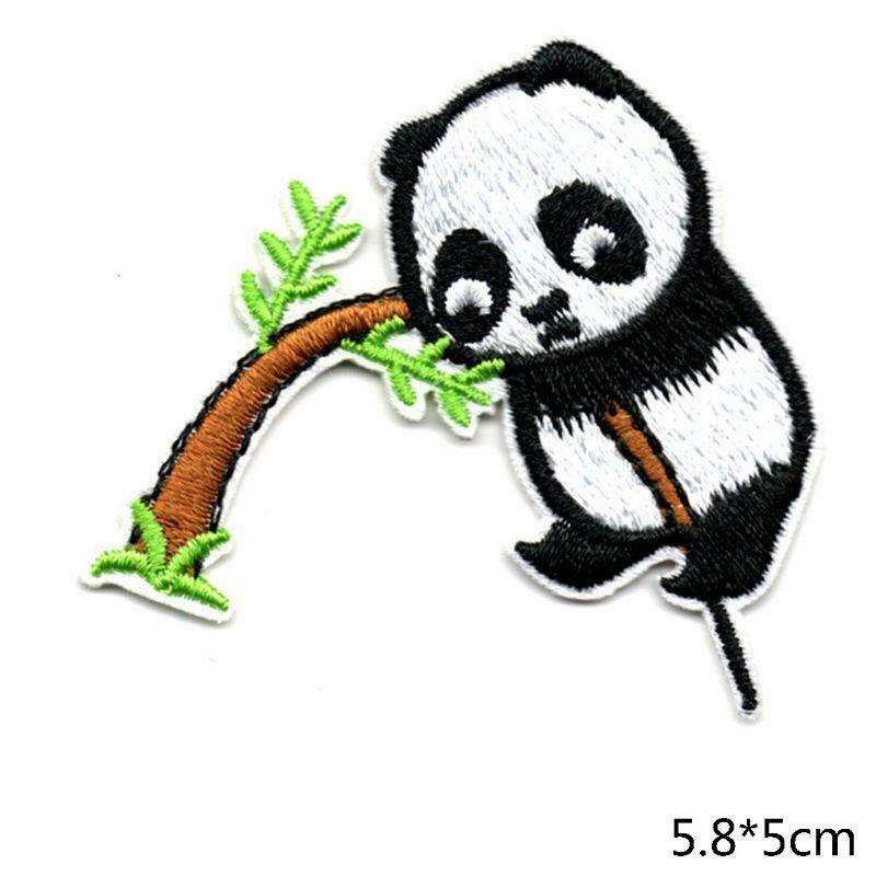 14Pcs/set Cute Panda Embroidered Patch Sew Iron On Patches for Clothing Decor