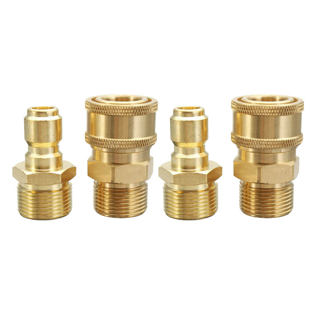2pairs   Fast Release Coupler 3/8" M22 Pressure Washer Pipe Fitting