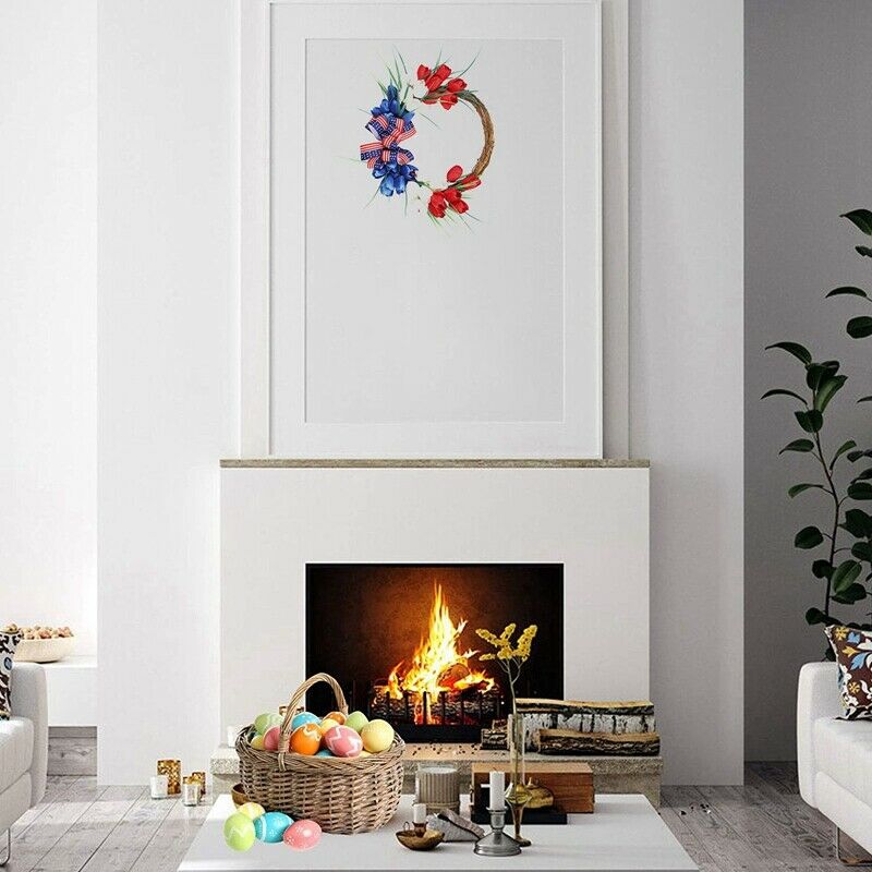 American Patriotic  Wreath July 4Th Independence Day Wreath for Front Door WF2Y9