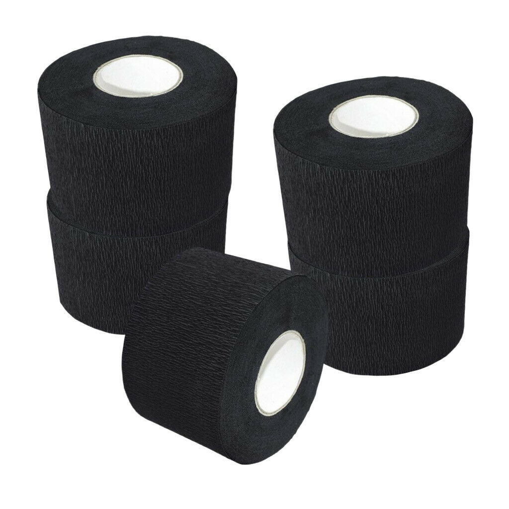 5x Neck Roll Paper Pro Neck Covering Haircut Collar Salon Accessory black